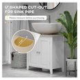 thumbnail image 4 of Ditangy Pedestal Sink Storage Cabinet, Under Sink Cabinet, Bathroom Vanity Cabinet -Shape and Adjustable Internal Shelf, White, 4 of 9