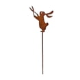 thumbnail image 1 of Rewenti Rusted Metal Bunny Garden Stakes Markers Outdoor Patio Planter Decor For Easter Spring, 1 of 1