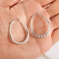 thumbnail image 6 of Alexcraft Silver Oval Hoop Earrings Hypoallergenic 14K Gold Plated Sterling Silver Lightweight Oval Hoop Earrings for Women, 6 of 7