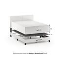 thumbnail image 6 of Furinno Pessac Upholstered Bed, White PU Leather, Full, 6 of 8
