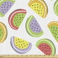 thumbnail image 1 of Watermelon Fabric by the Yard, Doodle Drawings of Fruit Slices Exotic and y, Decorative Upholstery Fabric for Chairs & Home Accents, 2 Yards, Multicolor by Ambesonne, 1 of 5
