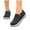 Black, variant on Women's Platform Non Slip Knit Loafers Breathable Non Slip Tennis Shoes Wide Toe Box Comfortable Walking Shoes Brown Size 7