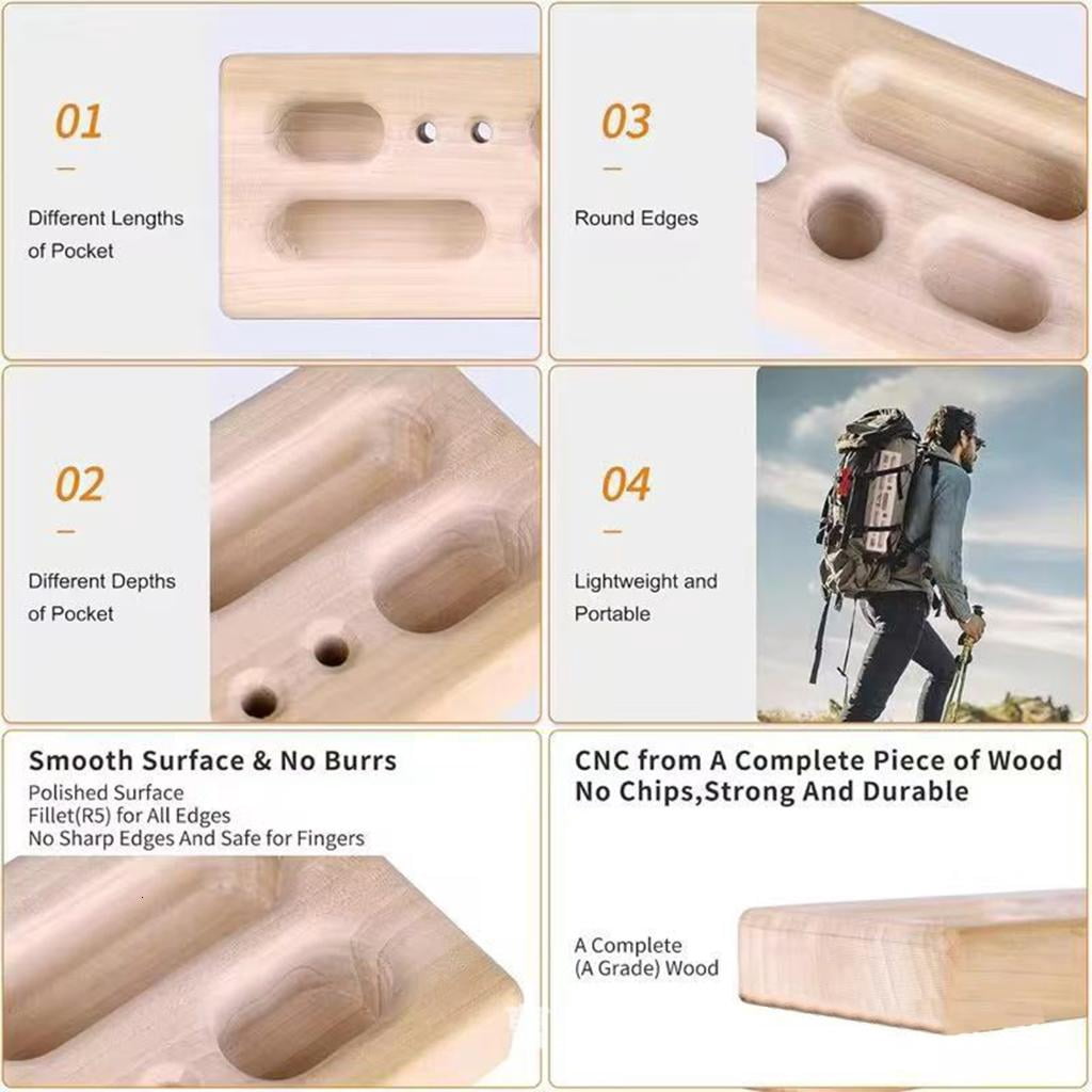 Indoor Climbing Hangboards Durability Boxwood Hangboards Portables Hangboards