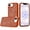 Cosmic Orange, variant on For iPhone 17E / 16E / SE4 Crystal Glass Diamond with Metallic Buttons and Edges Hybrid Case - Red