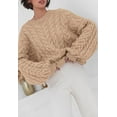 thumbnail image 2 of PRETTYGARDEN Womens Sweaters Fall Cable Knit Long Sleeve Crewneck Oversized Sweater Chunky Pullover Loose Outfits, 2 of 7