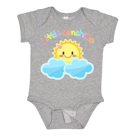 

Inktastic Little Sunshine- Cute Sun Rainbow Letters Gift Baby Boy or Baby Girl Bodysuit
