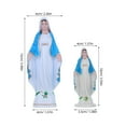 thumbnail image 2 of VERDANVERSE 2Ud Religiosa Virgen María Azul Escultura Plástica Para De Con Detalles Elaborados, 2 of 8