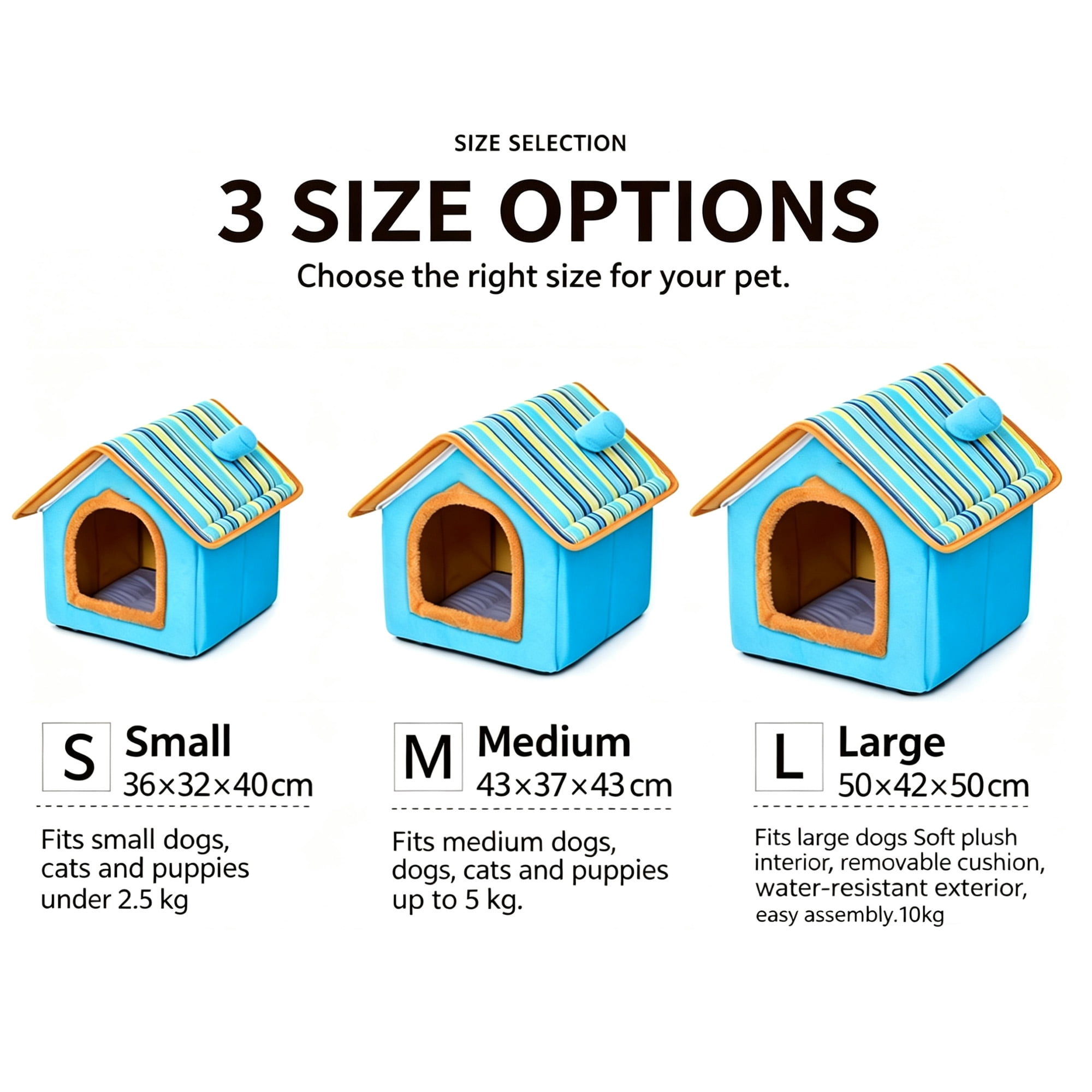 Cat Cave Bed, Soft Plush Covered Pet House with Removable Washable ...