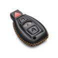 thumbnail image 3 of Vitodeco Genuine Leather Smart Key Fob Case Cover Protector Compaitble with Infiniti QX30 2017 - 2018 (3-Button, Black), 3 of 5