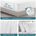 thumbnail image 3 of Queen Sheet Set, 6 Piece  Cotton Bed Sheet Set with 500 Thread Count Buttery Soft Sateen Finish, Long-Lasting and Lightweight, 15 Inch Deep Pocket Queen Sheets – Pure White, 3 of 7