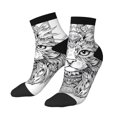 thumbnail image 3 of Salouo Intricate Cat Mandala Pattern Unisex Middle Tube Socks,Middle-Finger Knee High Socks Over The Calf Tube Stocking Crew Stockings for Women and Men Tube Socks, 3 of 8