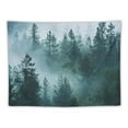 thumbnail image 5 of Chilfamy  Misty Forest Tapestry, Foggy Tree Wall Hanging Tapestries Nature Pine Woodland Wall Art for Bedroom Living Room Painting, 5 of 6