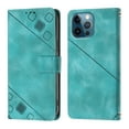 thumbnail image 2 of Compatible with iPhone 12 Pro Max Classic Embossed PU Leather Case with Card Holder Shockproof Cover, 2 of 5