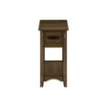 thumbnail image 5 of Accent Table, End, Side Table, Nightstand, 2 Tier, Narrow, Storage Drawer, Brown Veneer, Transitional, 5 of 10
