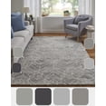 thumbnail image 5 of Feizy Asher Transitional Geometric, Taupe/Gray/Ivory, 2' x 3' Accent Rug Sheen Fade Resistant Industrial Herringbone Design Carpet for Living Dining Bed Room, 5 of 10