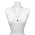 thumbnail image 3 of Delight Jewelry Silvertone Large Orange Fall Leaf Silvertone Fearless Bar Charm Necklace, 23", 3 of 4