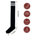 thumbnail image 3 of Zando 3 Pairs Halloween Thigh High Socks for Women Striped Over the Knee Halloween Socks Long Boot Stockings Leg Warmers, 3 of 5