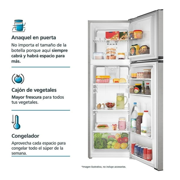 Refrigerador Mabe 10 Pies RMA250PVMRM0 Inox Bodega Aurrera en línea