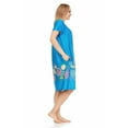 thumbnail image 3 of Dream8teen Women's Short Sleeve Muumuu Lounger Dress 9004 Blue Polka Flower 3X-Large, 3 of 5