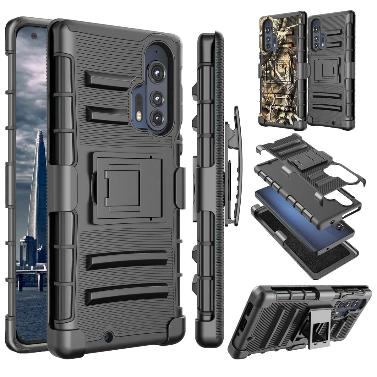 Moto Edge Plus Case, Motorola Moto Edge+ Holster Clip, Tinysaturn