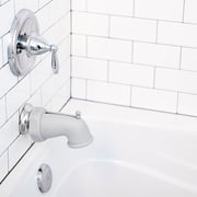 Ubbi Baby and Toddler Bathtub Spout Cover, Bath Time Faucet Safety Guard, Gray, Silicone, Count per pack 1, Adjustable Mount Type