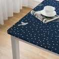 thumbnail image 5 of Acheng Birds Snow Flakes Stars Square Fitted Table Cloths 100% Polyester Fiber 52*52, 5 of 8