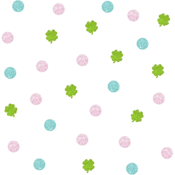 120 St. Patrick's Day Gender Reveal Confetti, Shamrock Table Confetti, What Will Our Lucky Charm Be Paper Confetti, Shamrock Cut Out for Lucky Irish Party Table Decoration
