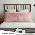 XeGe Cute Shaggy Faux Fur Body Pillow Cover, 20x54, Soft Plush
