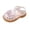 a7-Pink, variant on Girls Soft Open Toe Sandals Princess Flat Shoes Summer Sandals(Toddler/Little Kid) Size 7,White