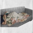 thumbnail image 6 of Floral Soft Flannel Fleece Blanket, Blooming Hydrangea Flowers Leaves Bouquet Vintage Style Spring Nature Print, Cozy Plush for Indoor and Outdoor Use, 50" x 70", Salmon Reseda Green, by Ambesonne, 6 of 6