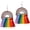 Colorful, variant on Bohemian Handmade Lightweight Colorful Rainbow Wooden Tassel Dangle Drop Earrings Exaggeration Hand-Knit Weaving Ethnic Fringe Geometry Hook Earrings for Women Teen Vintage Jewelry