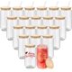 thumbnail image 1 of 20 paquetes de latas de vidrio para sublimación transparentes, latas de vidrio para cerveza con forma de lata con tapas de bambú, vasos de borosilicato, jarra Mason, tazas con pajita para cerveza, 1 of 7