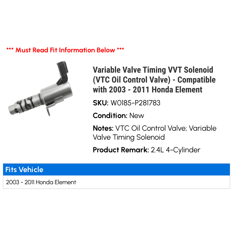 Vtc Solenoid Honda Element edu.svet.gob.gt
