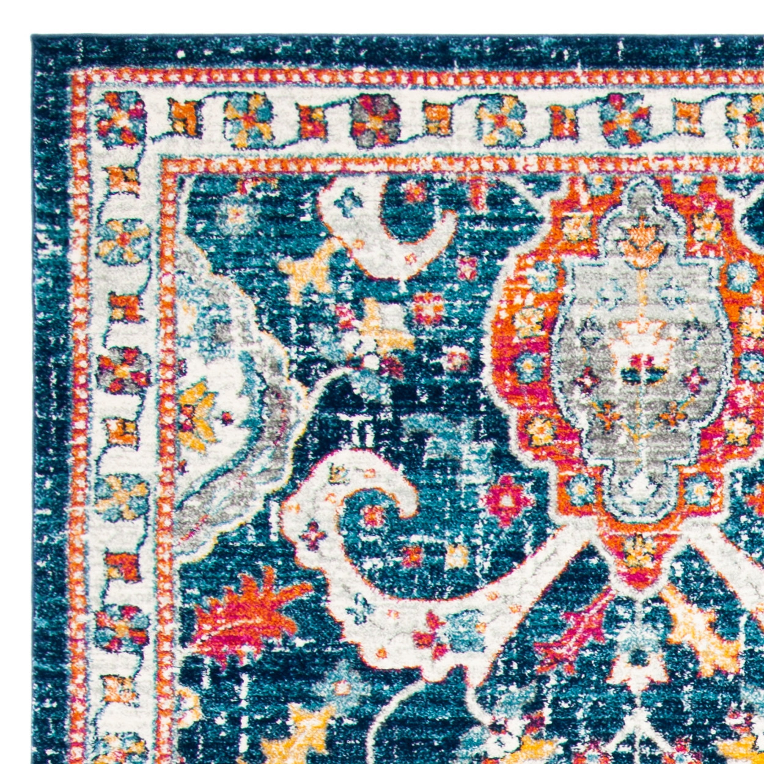 SAFAVIEH Evoke Lagrange Oriental Area Rug, Navy/Fuchsia, 9' x 12'