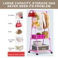 thumbnail image 6 of BiFandian Floor Standing Coat Rack with Storage Shelves, Multi Functional Hall Tree Organizer, Practical Storage Unit for Bedroom, Living Room and Entryway Space, 6 of 9