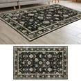 thumbnail image 2 of Washable Area Rug Small Entryway Rug Non Slip Black Traditional Kitchen Rugs Pile Entry Carpet Throw Rugs for Living Room Bedroom Bathroom Entrance, 2 of 5