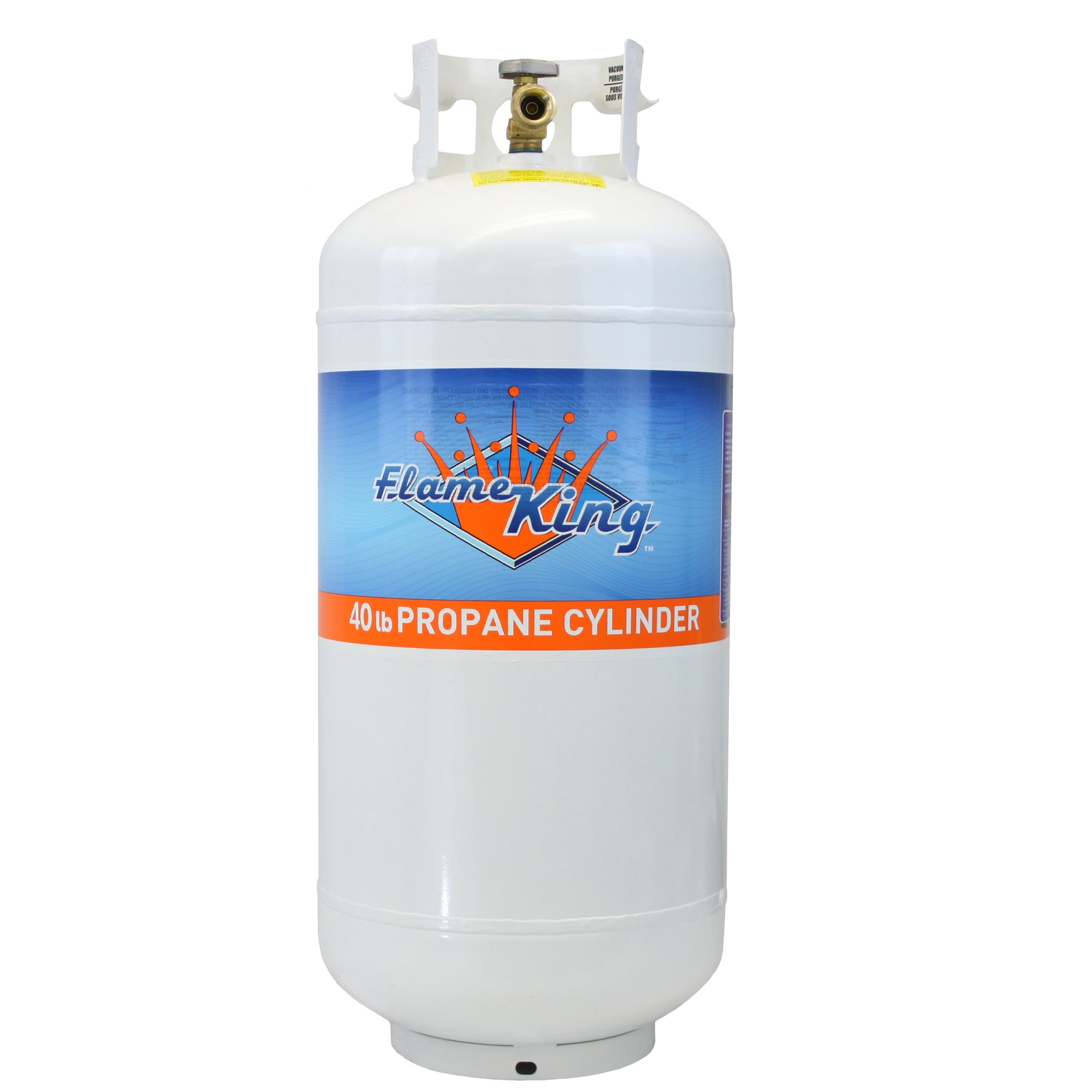 Flame King Empty Steel Propane Tank, LP Cylinder with Type1 OPD Valve, 40 lbs