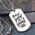 thumbnail image 2 of Fathers Day Gift from Son & Daughter - Graphic Military Dog Tag Necklace (Optional Personalized Engraving), 2 of 5