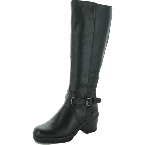 Baretraps Womens Tempist Faux Leather Knee-High Boots Black 6.5 Medium (B,M)