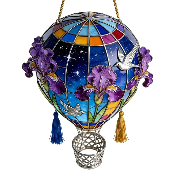 DVKOVI 2D Hot Air BalloOn DecoratiOns Acrylic Wall HangIng Colored Decor Solar Hot Air BalloOns Model for Garden A A