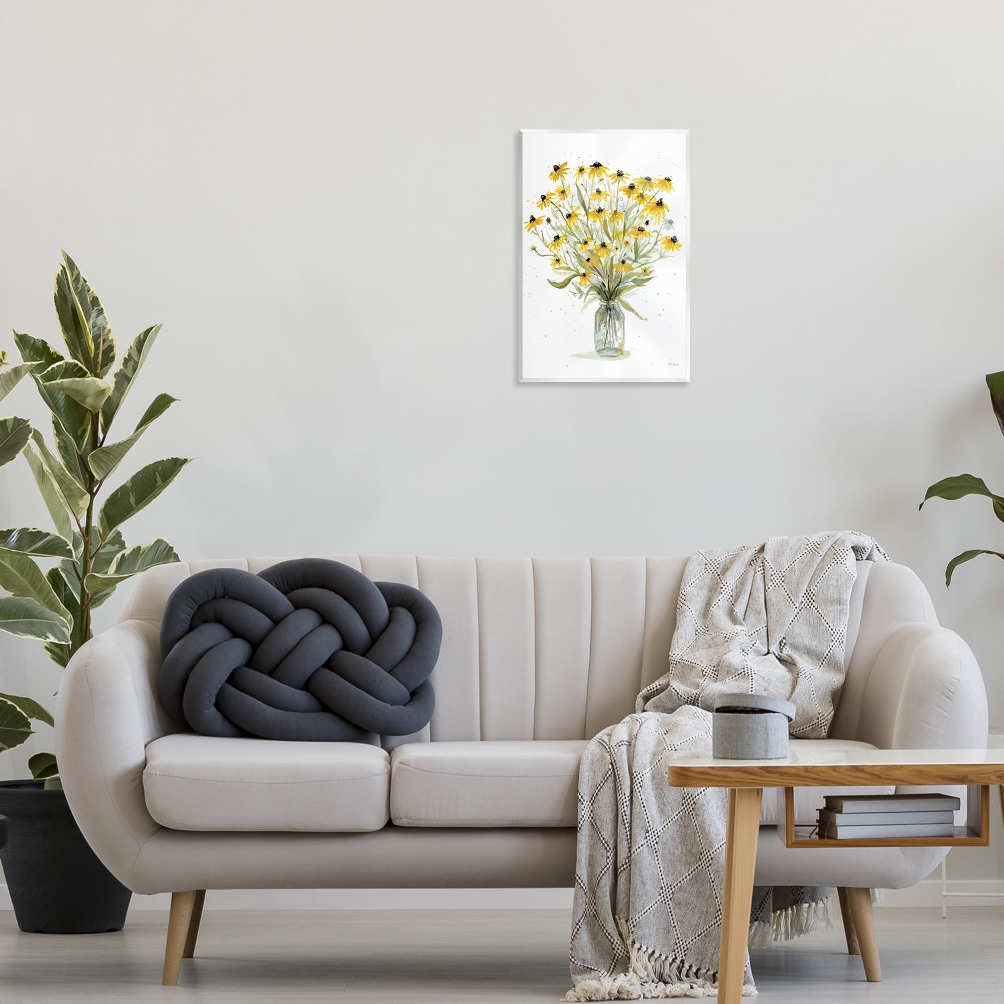Stupell Industries Black-Eyed Susans Botanical & Floral Painting Unframed Art Print Wall Art, 13 x 19