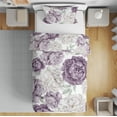 thumbnail image 2 of Sweet Jojo Designs Peony Floral Garden Lavender Purple and Ivory Toddler Bed Comforter Bedding Set Girl, 2 of 6
