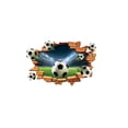 thumbnail image 2 of 24" X 36" 3D Soccer Ball Wall Stickers, Self-Adhesive Break-Through Wall Decals, Vivid Football-Themed Decor for Bedroom, Playroom, Living Room, Sports-Themed Party Decor for Family and Sports Fans, 2 of 6