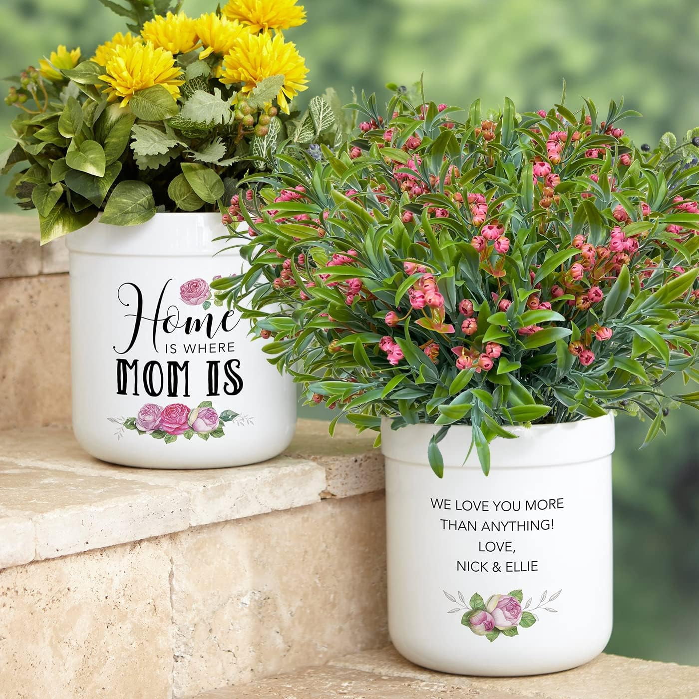 Artificial Flowers for Outdoors,16 Bundles Outdoor Fake Flowers UV Resistant Faux Silk Flowers for Outside Planters, Window Box Pot(Mix Color)