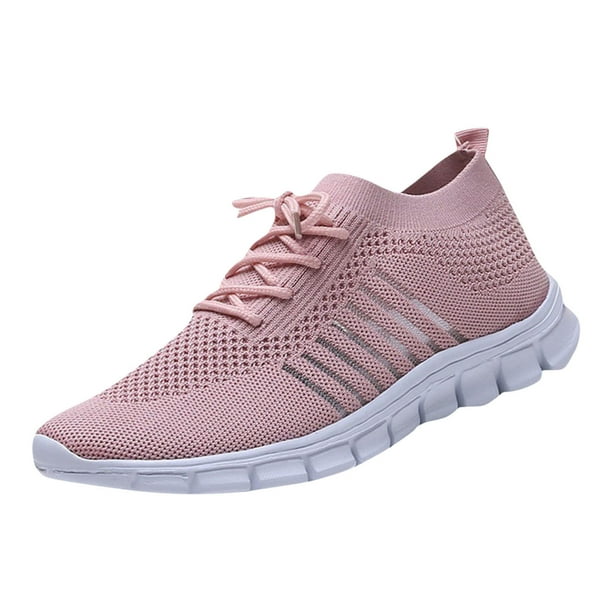 Zapatillas ligeras para mujer para verano y otoño, diseño de malla transpirable, zapatos planos casuales para uso diario y comodidad.