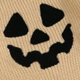 thumbnail image 5 of Toddler Baby Boy Girl Halloween Outfit Knit Chunky Pumpkin Sweaters Crew Neck Pullover Sweatshirt Tops Fall Winter Clothes, 5 of 8