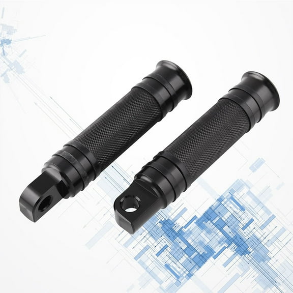 Worgeous CNC Aluminum Black Motorcycle Foot Peg with Wide Surface and Comfortable for Motorbike 2pcs