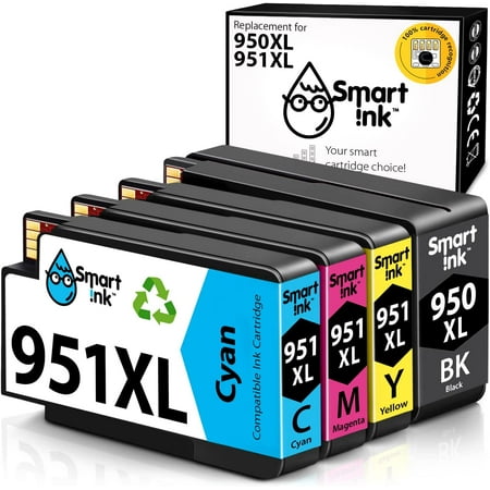 Compatible Ink Cartridge Replacement for HP 951 XL 950 XL (BK&C/M/Y 4 Pack Combo) for Officejet Pro 8100 8110