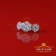thumbnail image 2 of King of Bling's 925 Sterling White Silver CZ 5.50ct Flower 7 stone Set Womens Ring Size 7, 2 of 12
