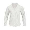 thumbnail image 2 of LWavelet Men's Lightweight Cardigan - Soft Knit Design, Ultimate Choice for Layering & At-Home Relaxation White L, 2 of 9